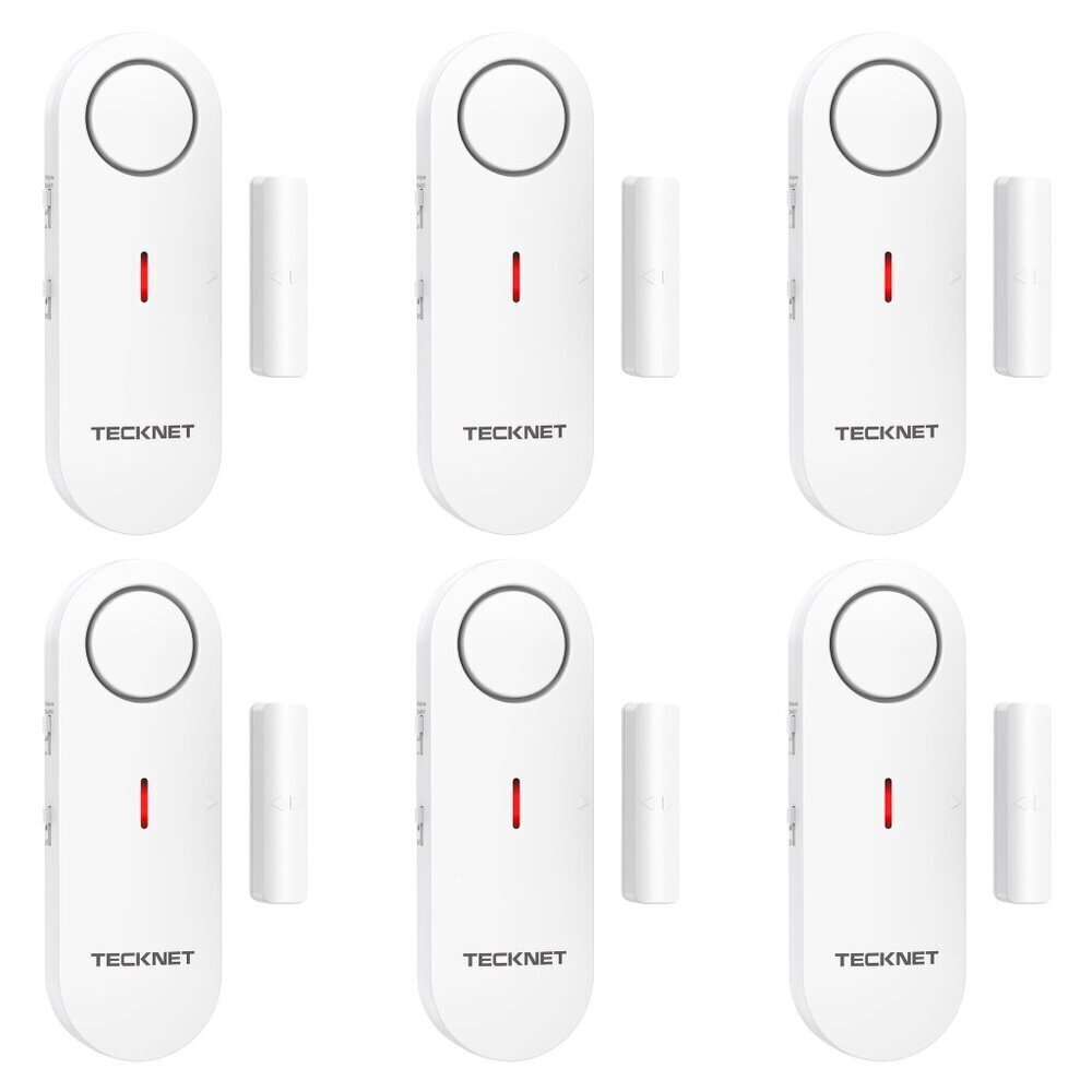 Door & Window Alarms 6-Pack – Safety Alarm & Chime, Adjustable Volume